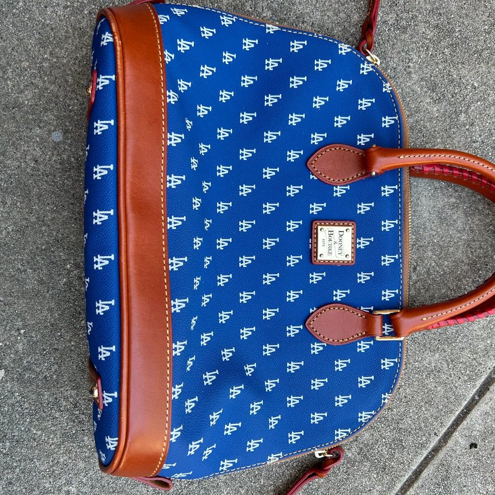 Dooney & Bourke Dodgers Satchel with Leather Accents